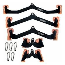 Kit Puxadores Anatômicos OriGym para Pulley e Crossover Com Pegada Ergonômica Antiderrapante